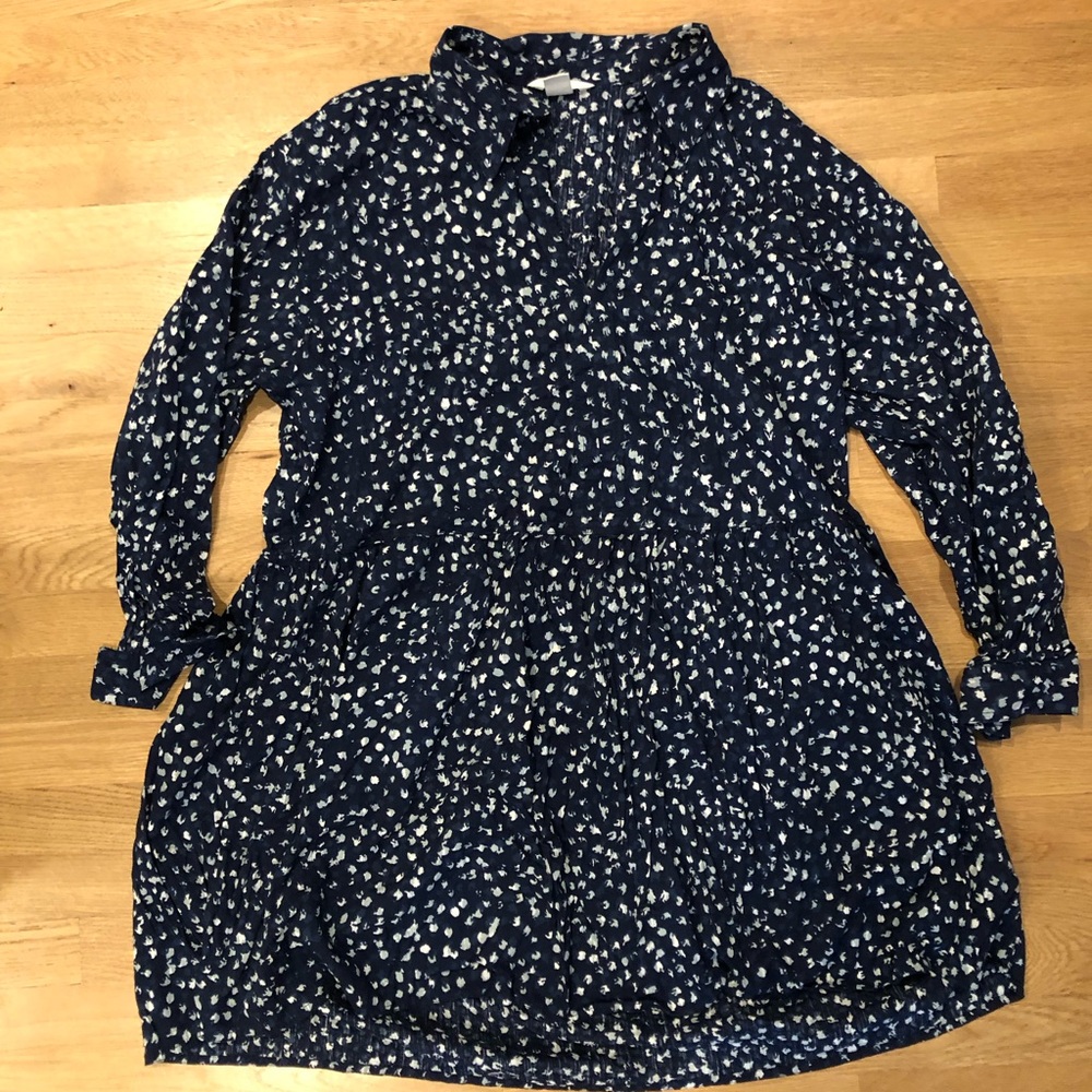 H&M Blue and White Patterned Dress